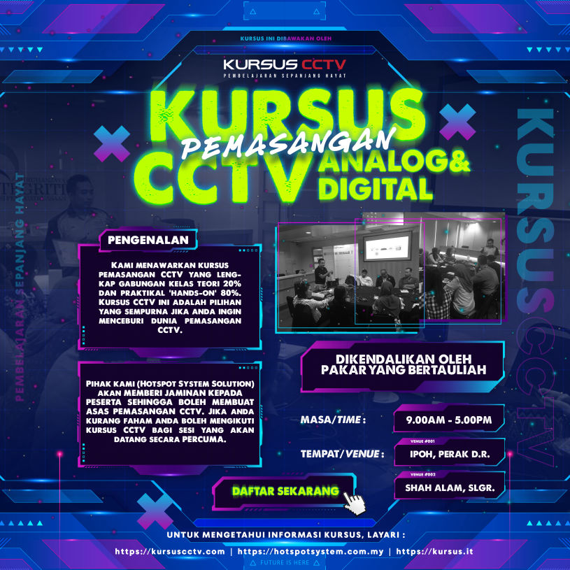 Kelas CCTV | Kursus CCTV | Training CCTV
